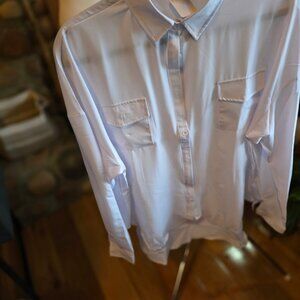 NWOT No Brand White Button Down Womens Shirt 2X
